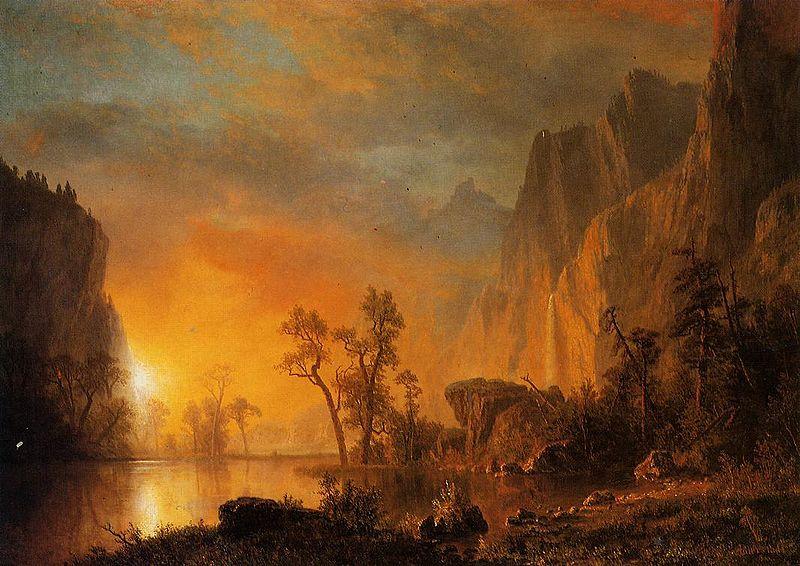Albert Bierstadt Sunset in the Rockies